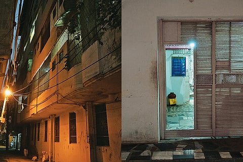 A look at the ashram’s fortified windows and doors