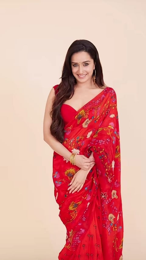 Shraddha Kapoor in a floral saree