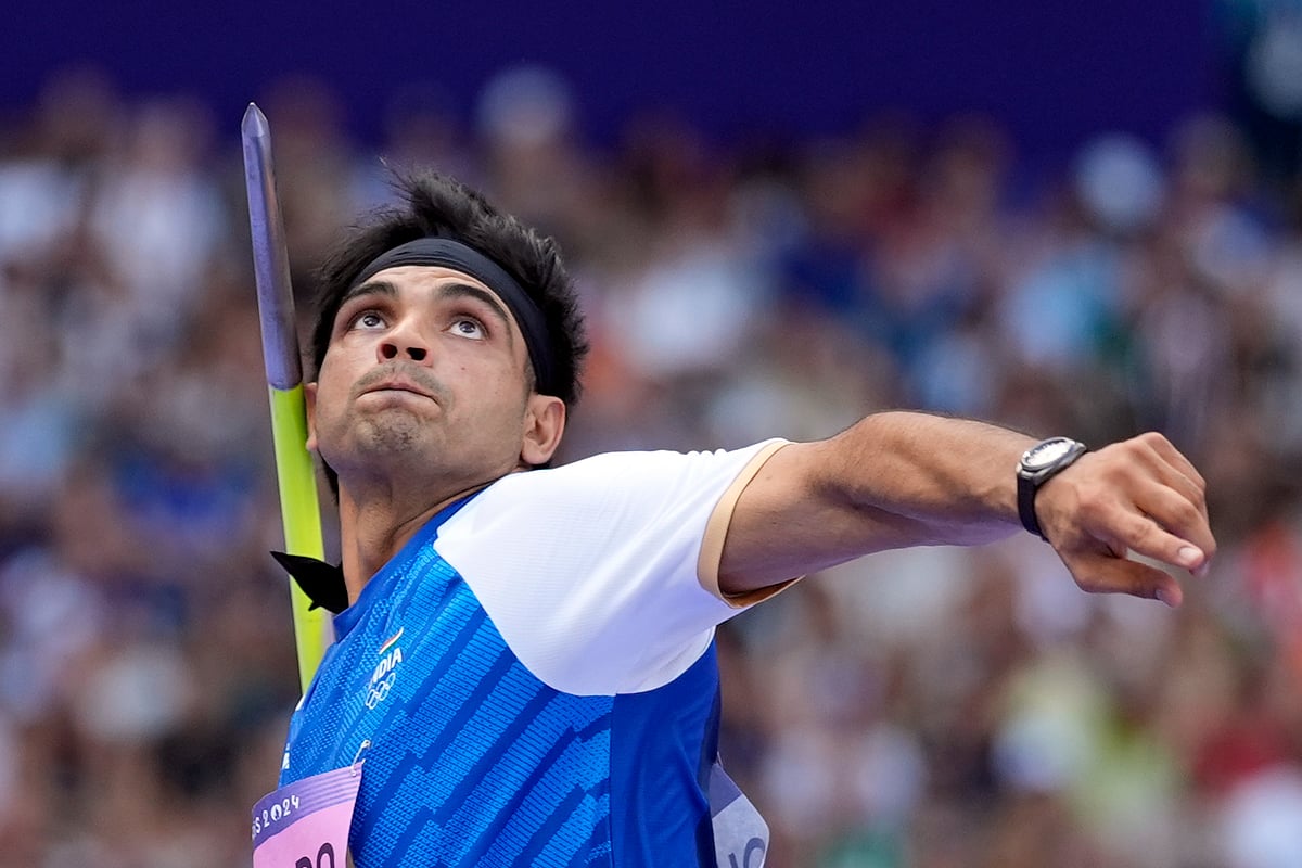 Neeraj Chopra Javelin Throw Paris Olympics 2024 AP Photo