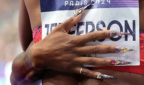 Sha’Carri Richardson's nail art.