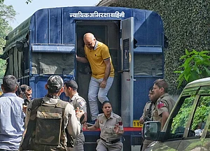 (Photo by Vipin Kumar/Hindustan Times via Getty Images) : AAP Party leader Manish Sisodia arrives to meet family from Tihar Jail