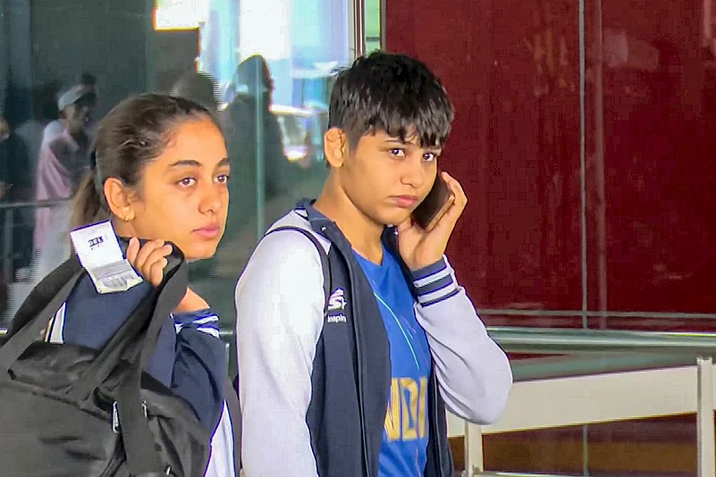 Wrestler Antim Panghal returns to India from Paris