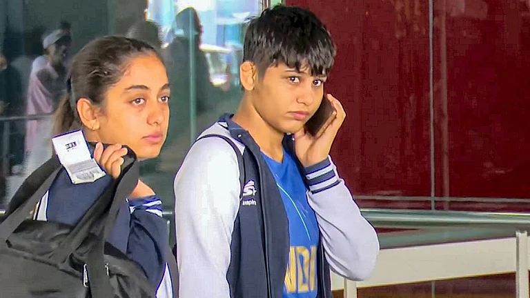 Antim Panghal returns to India - | Photo: PTI