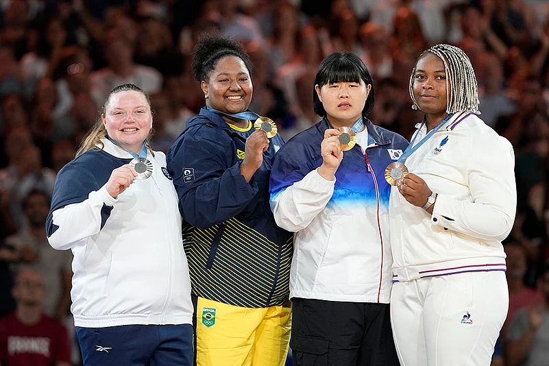 2024 Paris Olympics Judo Medal winners_womens +78 kg event in the team judo competition