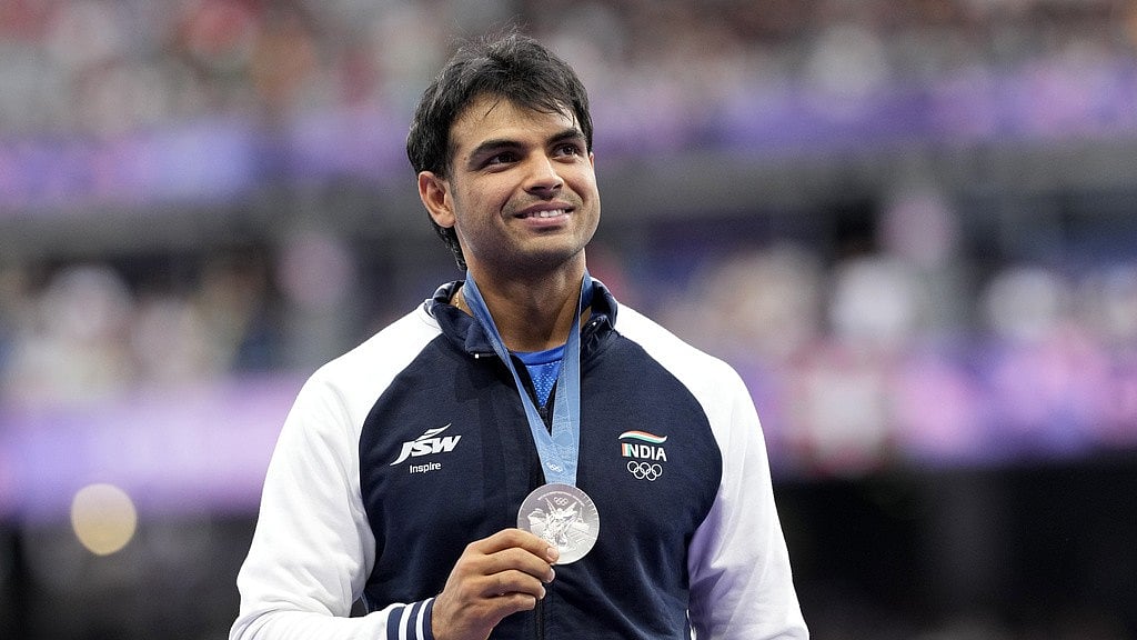 AP : Neeraj Chopra bagged the silver medal at the men's javelin throw event of Paris Olympic Games 2024.