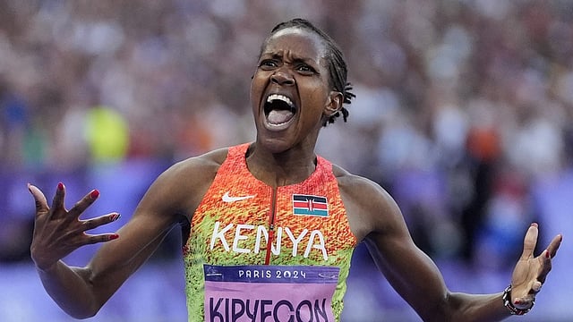 Paris Olympics Day 15 Highlights: Faith Kipyegon Wins Third Straight 1500m Gold; Vinesh Phogat's CAS Verdict Deferred Till August 13