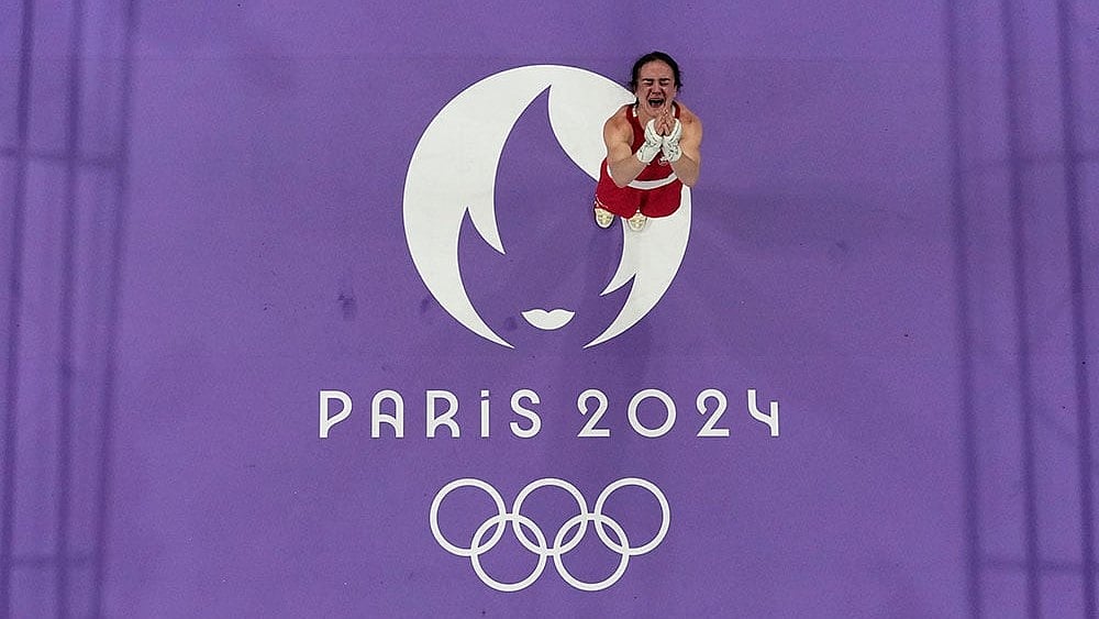 Photo: AP/John Locher : Paris Olympics Games Boxing