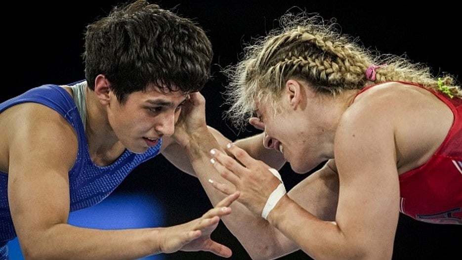 Instagram/ @anshumalik57___ : Anshu Malik, 23, lost to USA's Helen Louise Maroulis, losing 2-7 in the 57kg pre-quarterfinals.