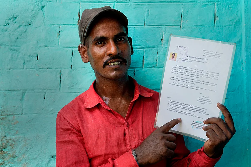 Govind Paswan, a former bonded labourer from Sitamarhi district of Bihar
