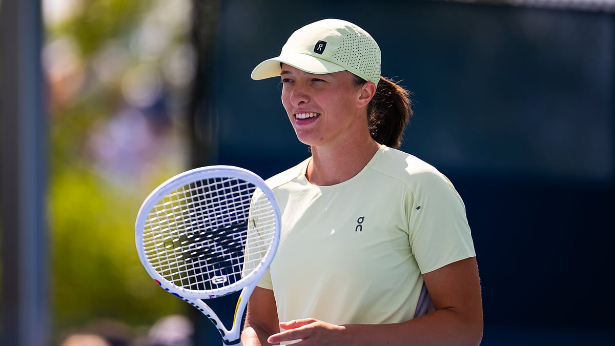 Iga Swiatek is expecting a tough return to hardcourt tennis. - null