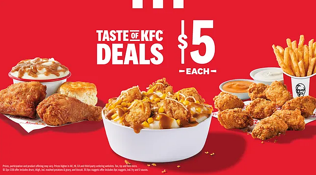 Kfc value meal menu