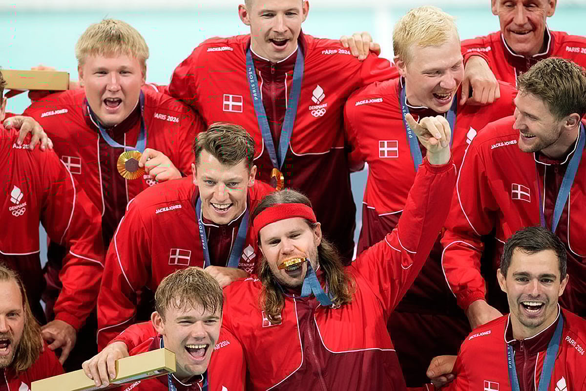 Denmark players Handball