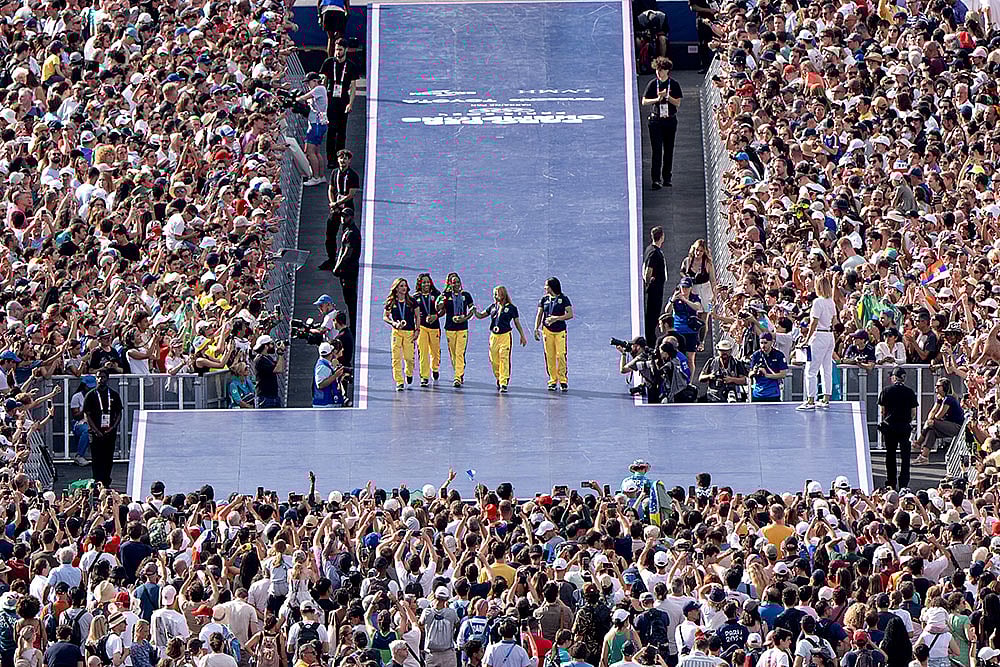 Photo: AP/David Goldman, Pool : Paris Olympics Artistic Gymnastics