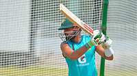 X/babarazam258 : Babar Azam practices ahead of the BAN Tests.
