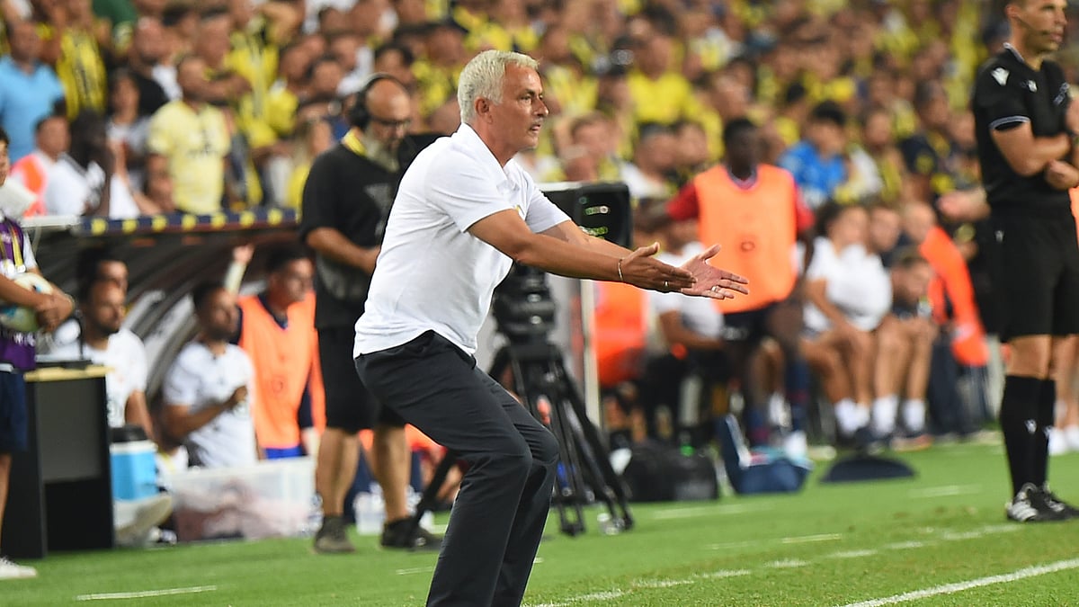 Jose Mourinho was left upset following Fenerbahce's exit from the Champions League - null