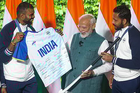 Indian Olympics contingent meets PM Modi