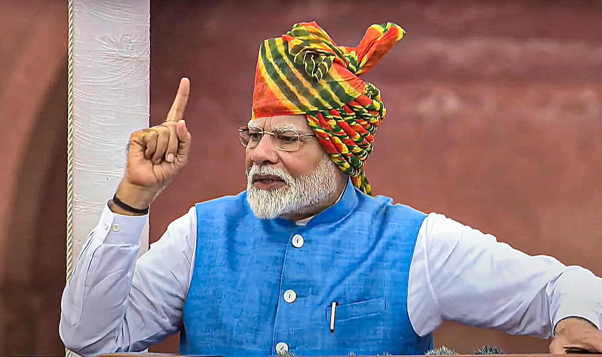 PM Modi during his 11th consecutive I-Day speech at Red Fort | 