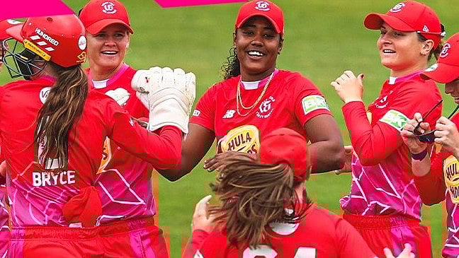 X | The Hundred  : The Oval Invincible women at the Hundred 2024. 