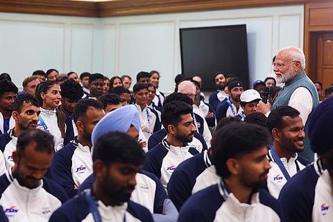 Indian Olympics Contingent meets PM