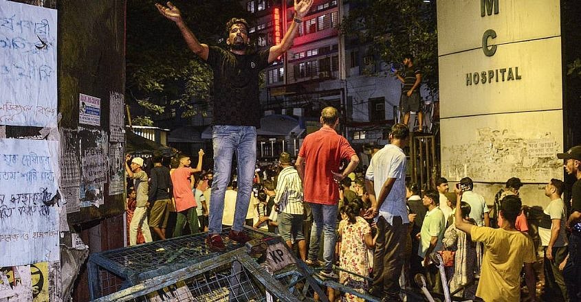 An incident of vandalism reported at Kolkatas RG Kar Hospital on protest night
