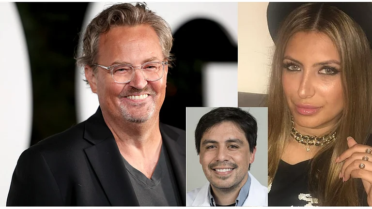 Mathew Perry (L), Jasveen Sangha (R), and Dr. Salvador Plasencia (M) - X