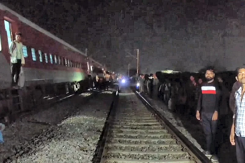 Sabarmati Express derailed between Kanpur and Bhimsen station in Uttar Pradesh