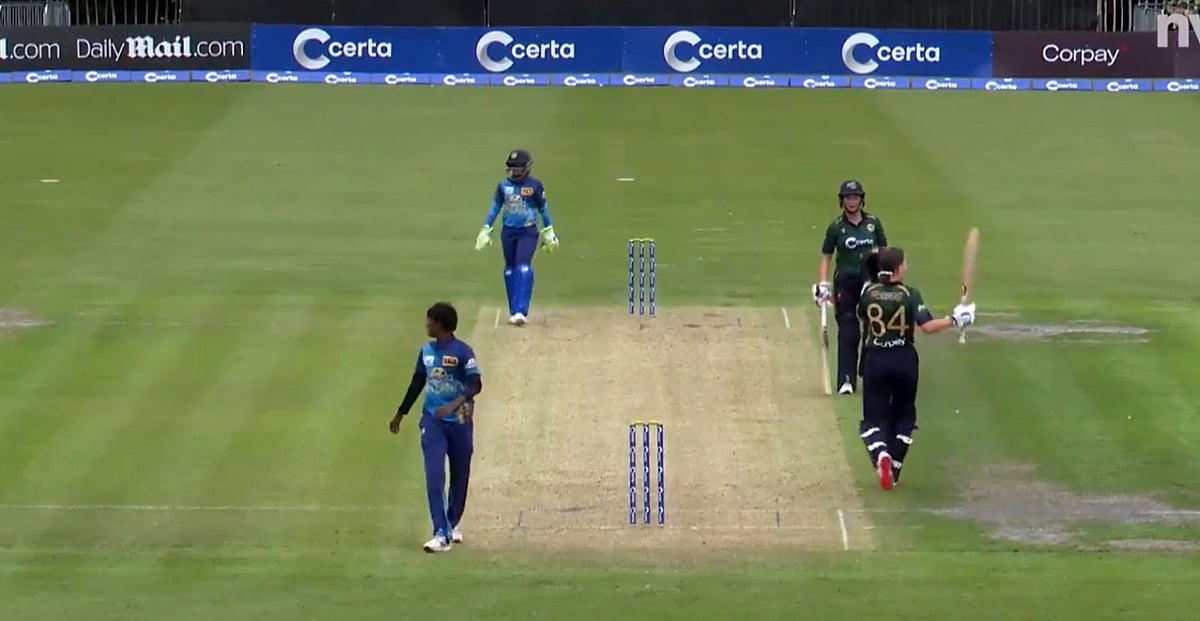 Screengrab : Ireland vs Sri Lanka womens series.
