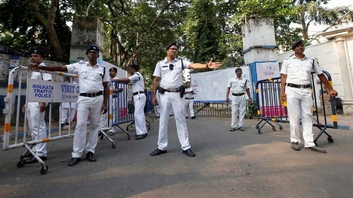 Kolkata Police personnel on duty.(Representational image) |