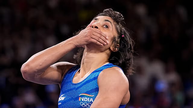 PTI : Vinesh Phogat beat four-time world champion Yui Susaki before reaching the freestyle 50kg final at the Paris Olympics. 