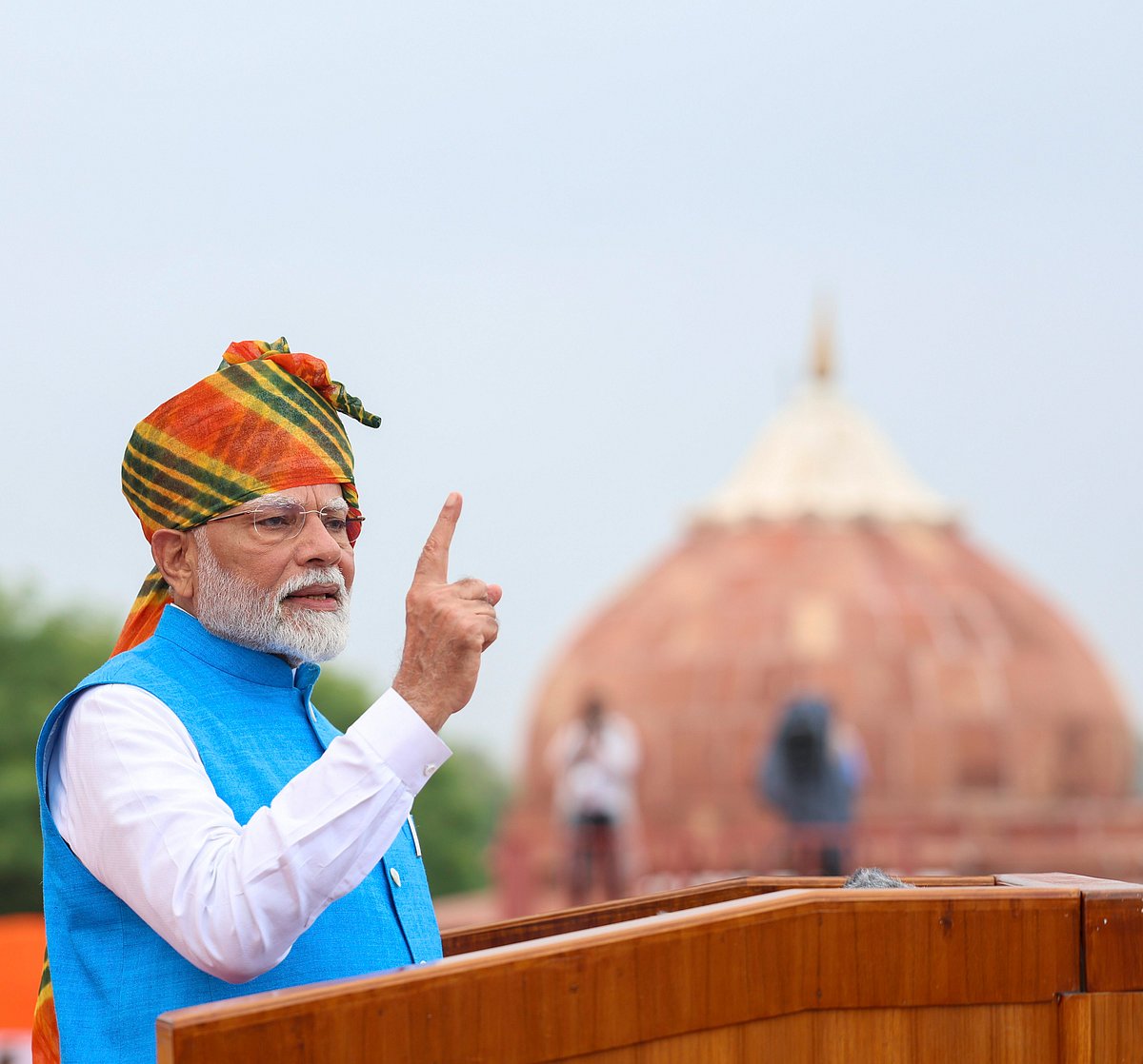 PTI : New Delhi: Prime Minister Narendra Modi addresses the nation from the Red Fort on 78th Independence Day