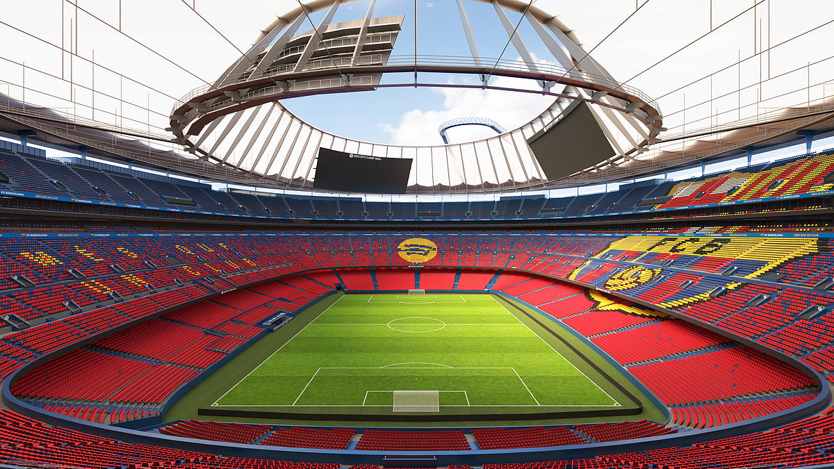 FC Barcelona : A sneak peek of the renovated Camp Nou, FC Barcelona's iconic home venue. 