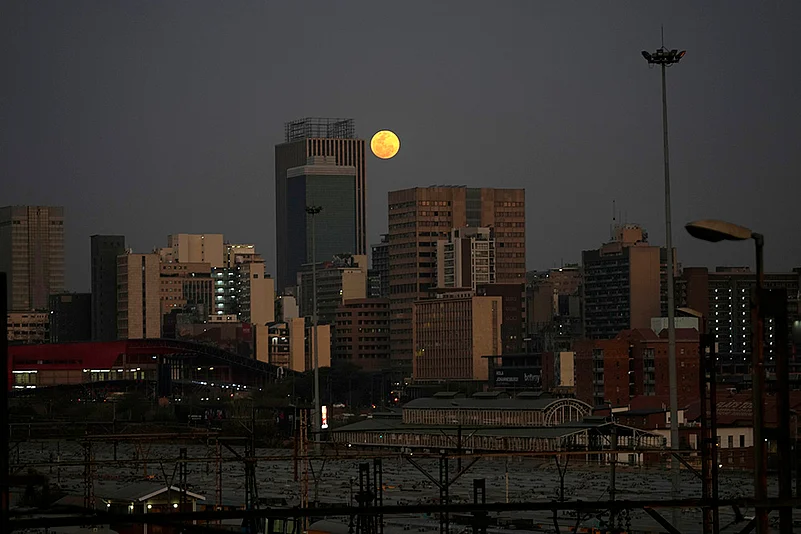 2024 August Full supermoon in South Africa