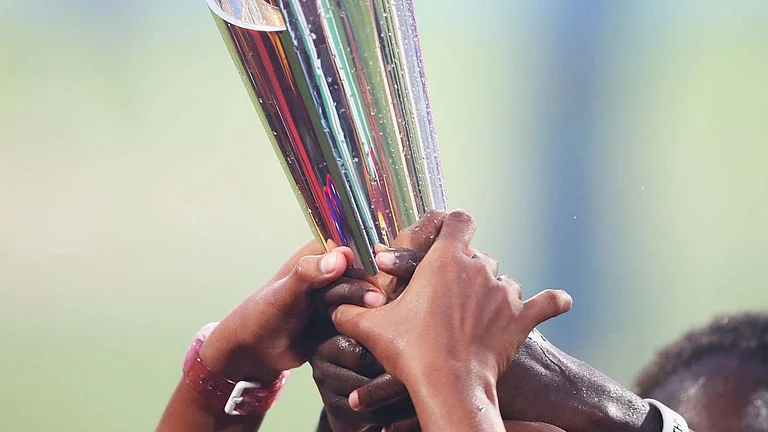 File photo of the ICC Women's T20 World Cup trophy. - ICC