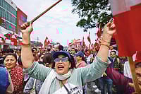 In Nepal, India's 'Muscular' Foreign Policy Atrophies Ties Photo: Getty Images : Staging a Protest: A cadre of Nepali Congress chant anti-government slogans