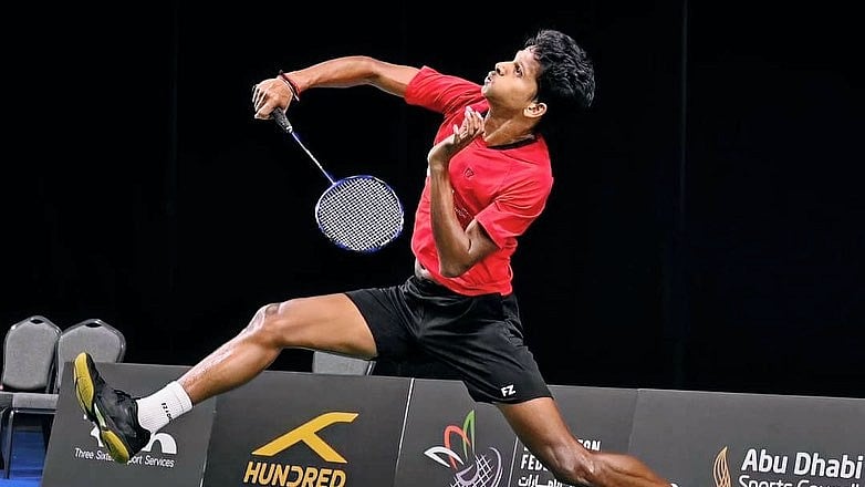 Instagram/@sathish5467 : Indian shuttler Sathish Kumar in action.