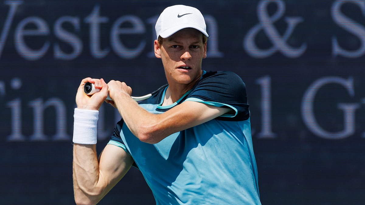 Jannik Sinner in action at the Cincinnati Open.