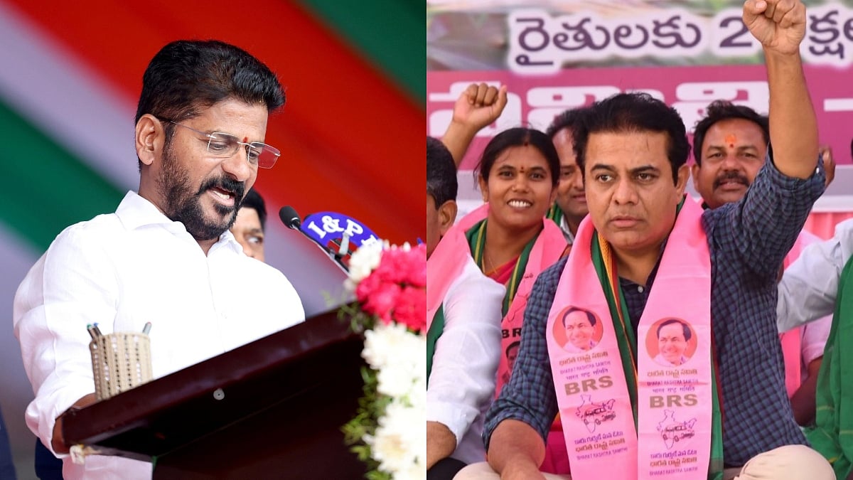 CM Revanth Reddy (L) | BRS Leader KT Rama Rao | 