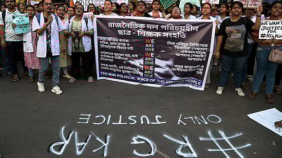 Protest in Kolkata seeking justice on doctors rape and murder