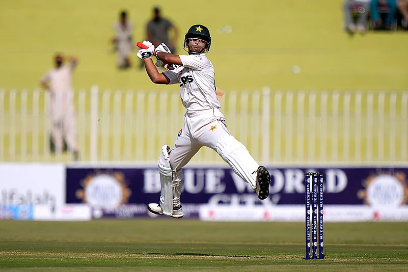 Pakistan vs Bangladesh 1st Cricket Test Day 1_ Pakistans Saim Ayub bats against Bangladesh