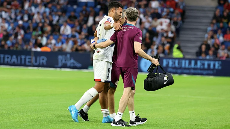 Goncalo Ramos was helped from the field in Paris Saint-Germain's Ligue 1 opener - null