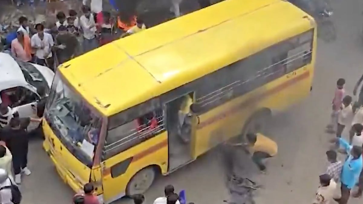 Bihar Mob Tries To Burn School Bus