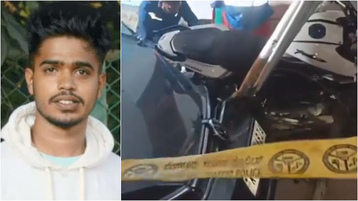 The biker (L)  who was killed in the road rage incident | 