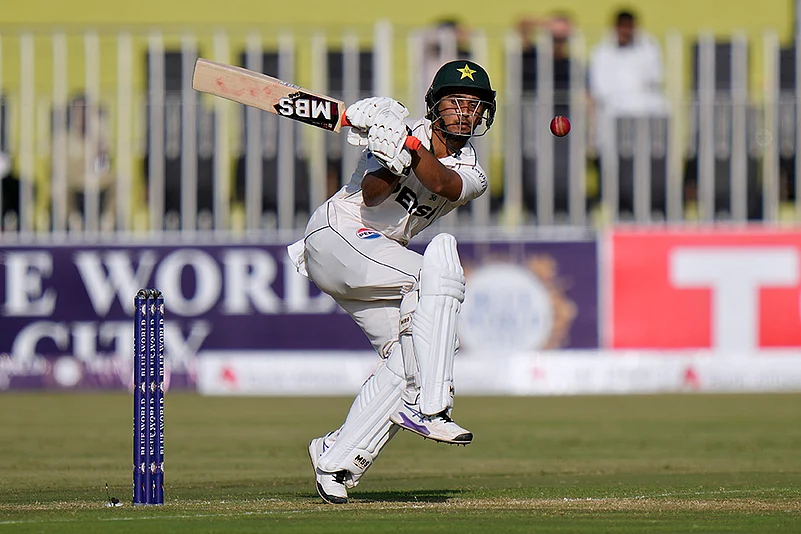 Pakistan vs Bangladesh 1st Cricket Test Day 1_ Pakistans Saim Ayub plays a shot