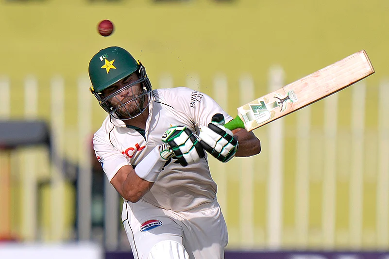 Pakistan vs Bangladesh 1st Test, 2nd Day_Pakistans Shaheen Shah Afridi bats against Bangladesh