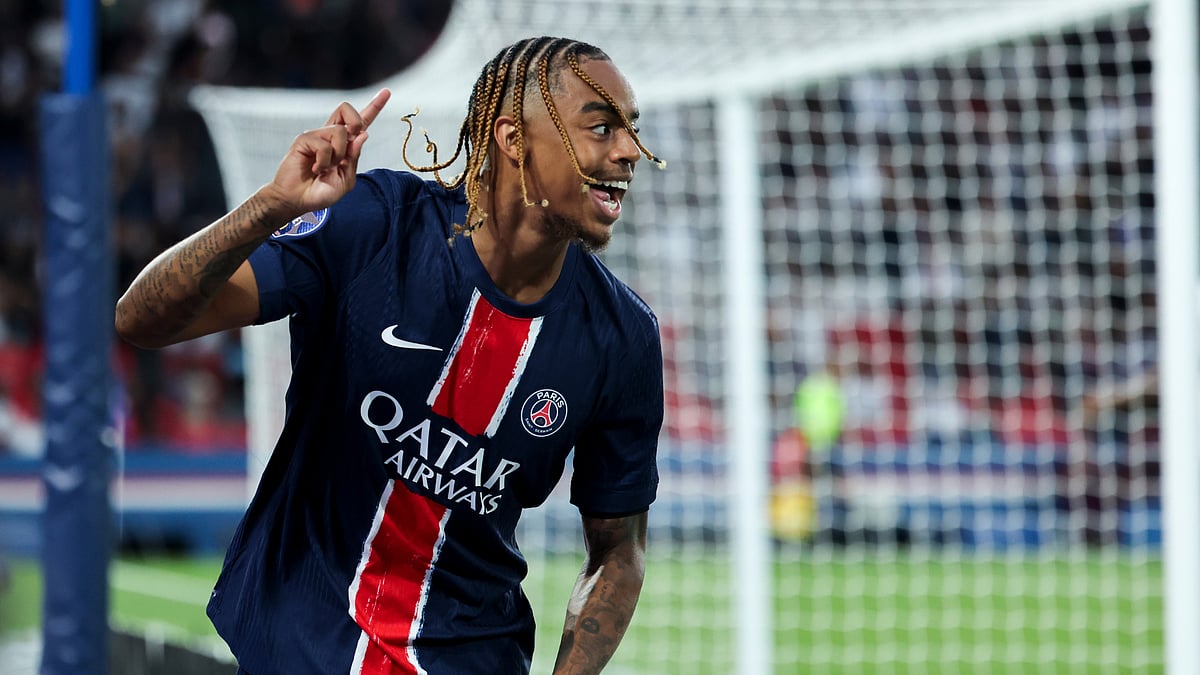 Bradley Barcola scored twice for PSG in their win over Montpellier - null