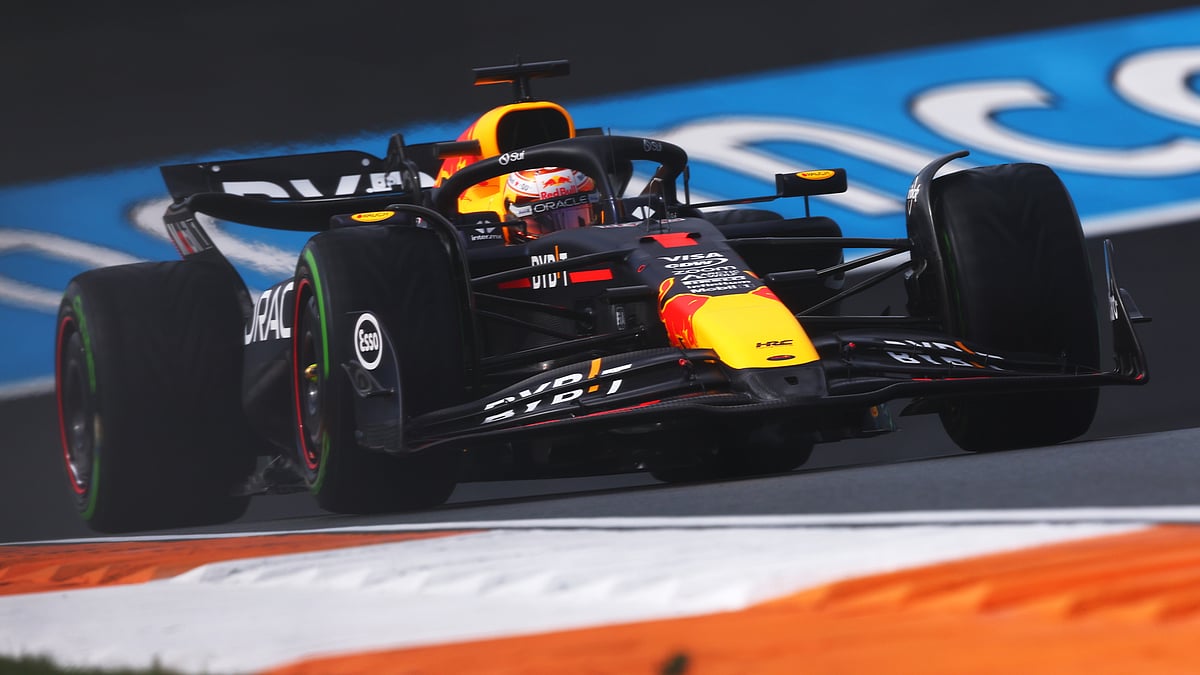 Max Verstappen pictured during FP1 at the Dutch Grand Prix