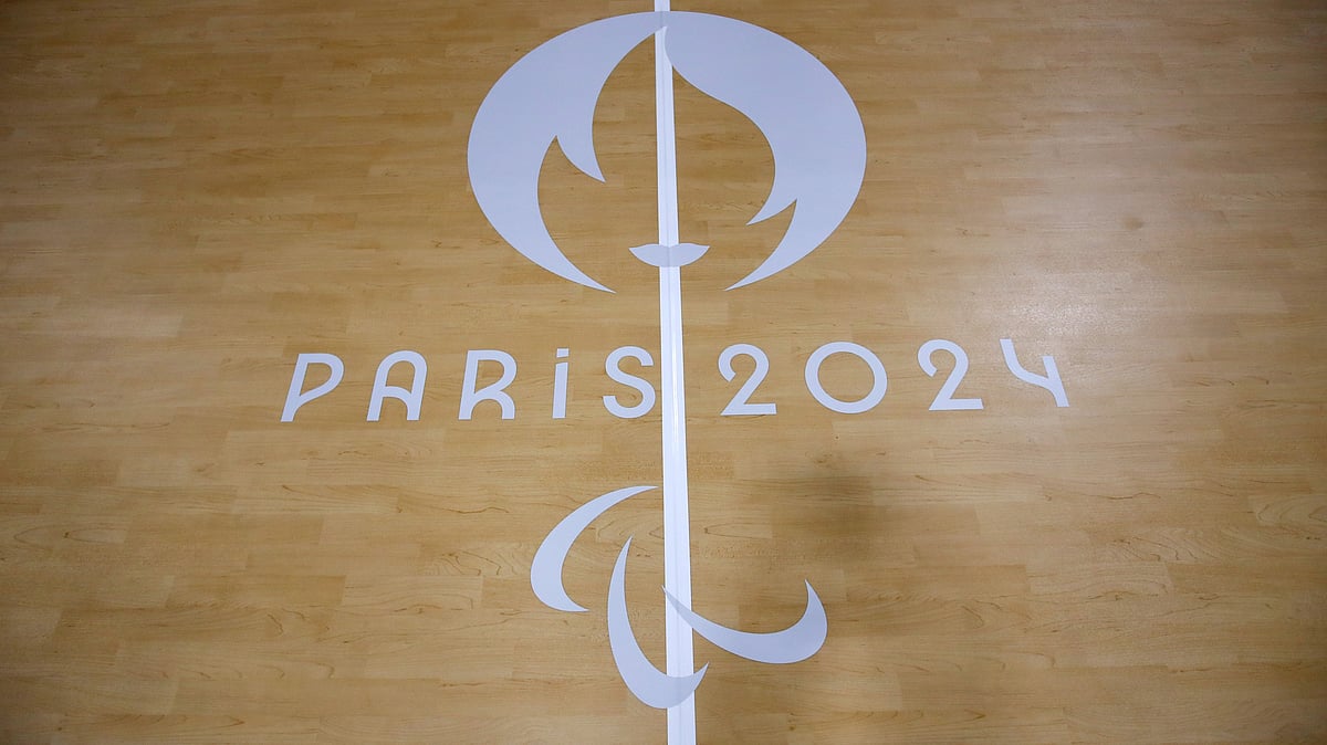 AP/Aurelien Morissard : The logo of the Paris 2024 Paralympic Games.