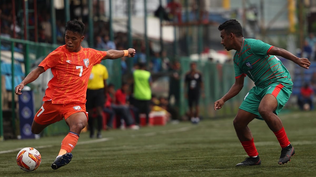 X/ @IndianFootball : Bangladesh, who led 1-0 at the breather, will meet hosts Nepal in the final on Wednesday.