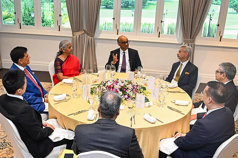 S Jaishankar, Nirmala Sitharaman during India-Singapore Ministerial Roundtable