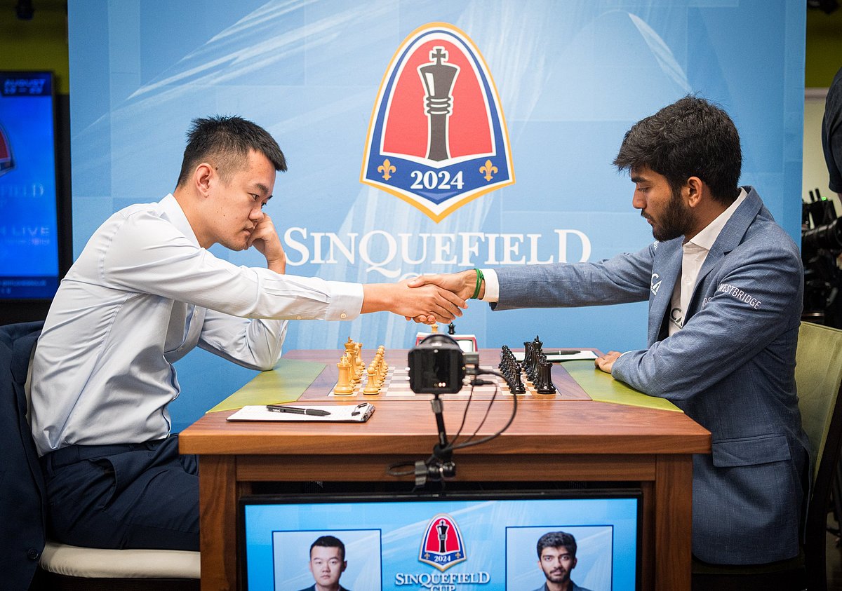 Indian grandmaster D Gukesh at the Sinquefield Cup 2024. - X | Chess Grand Tour